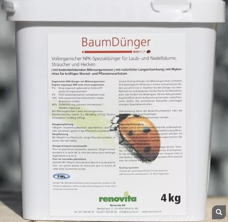 Biohop Baumdünger  Renovita 4, 25kg (801125)